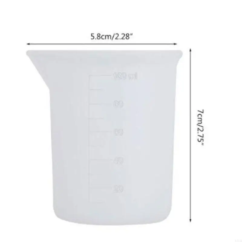 Y5LB 1 Set Wiederverwendbare Mischen Antihaft Messbecher Silikon Rühren Flüssigkeit Epoxidharz Schmuck Machen DIY