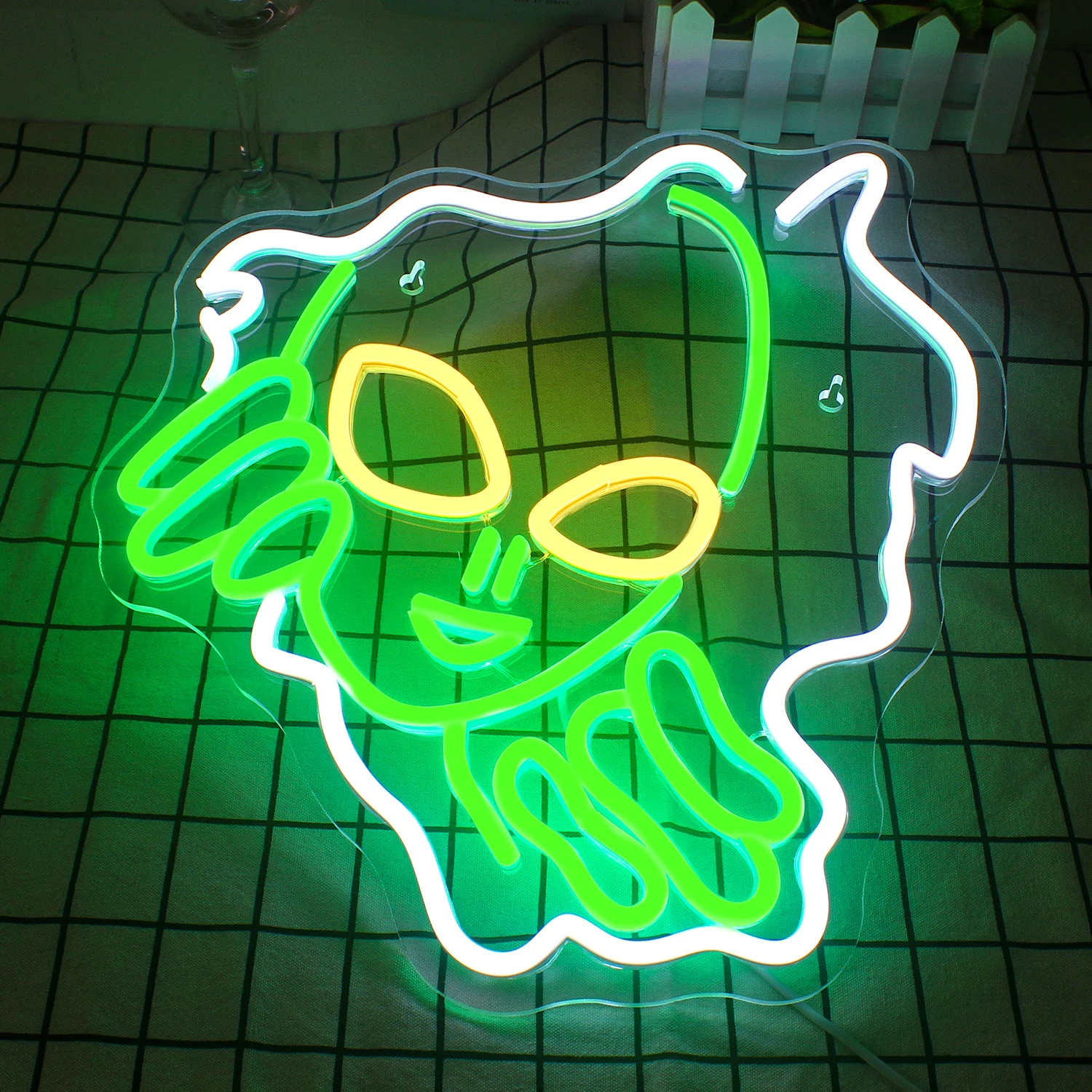 Green Alien Beer Bar Neon LED Sign Wall Decor For Man Cave Gamer Gift Home Bar Garage Kids Teen Boy Room Decor USB Dimmable Lamp