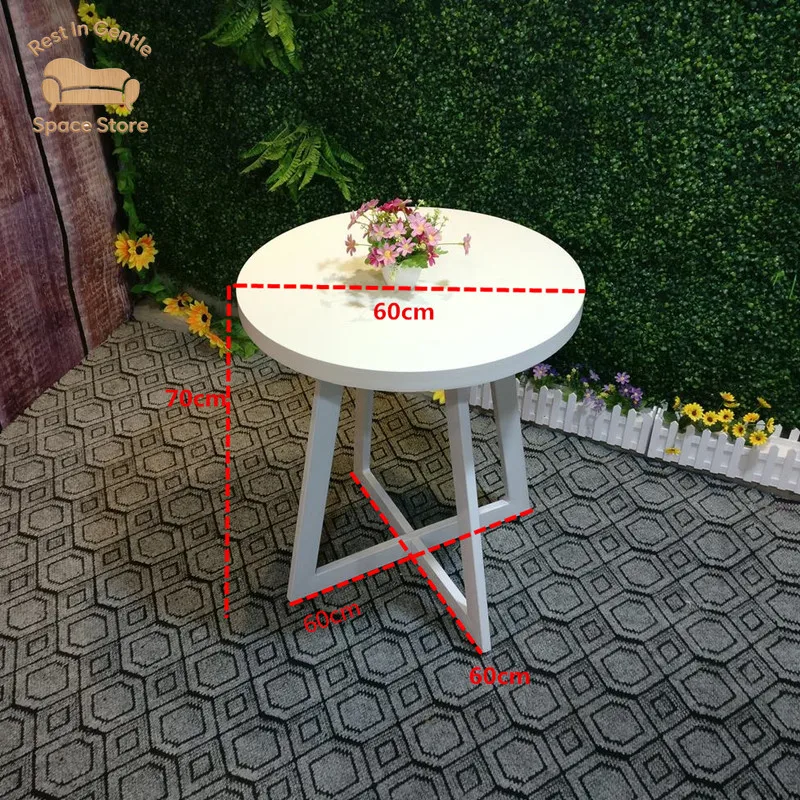 Spot 4 people coffee negotiation table 80 diameter bar western food round table milk tea shop snacks fast food restaurant