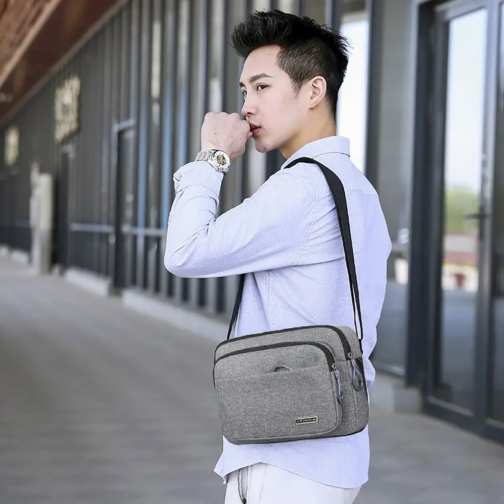 4/5 Layers Men Crossbody Bags Lightweight All-match Wear-resistant Messenger Bags Nylon Man Handbags Outdoor