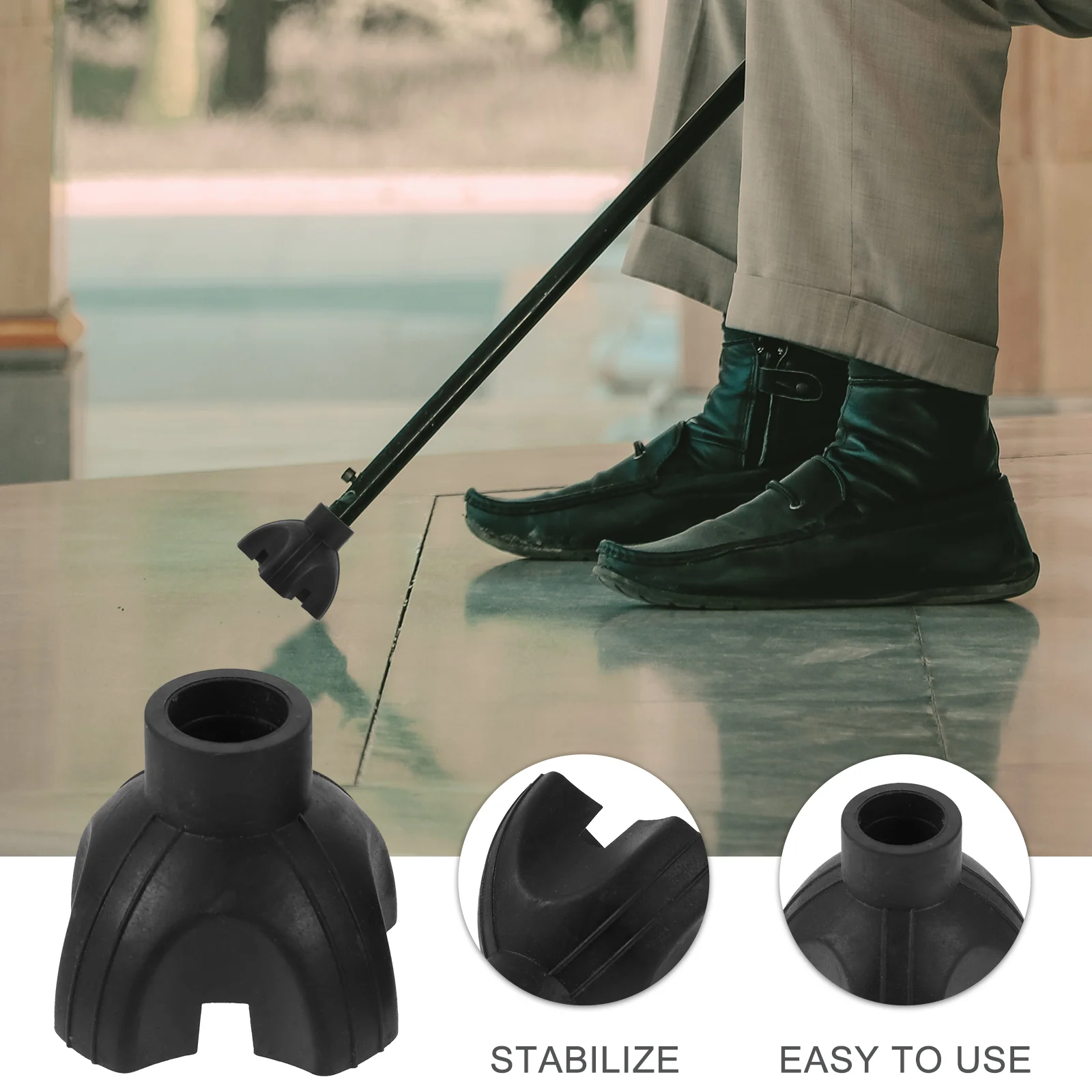 Pole Tip Cover Four-corner Crutch Pads Walking Stick Standing Cane Base Foot Accessories Elder