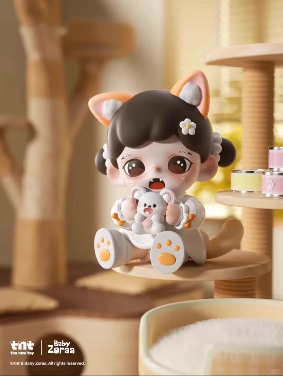 New TNTSPACE Baby Zoraa Meow Cat Face Series Blind Box Trendy