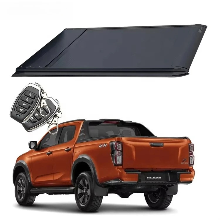 

Pickup Truck Parts Black Aluminum Double Pickup Truck Bed Cover for D-Max