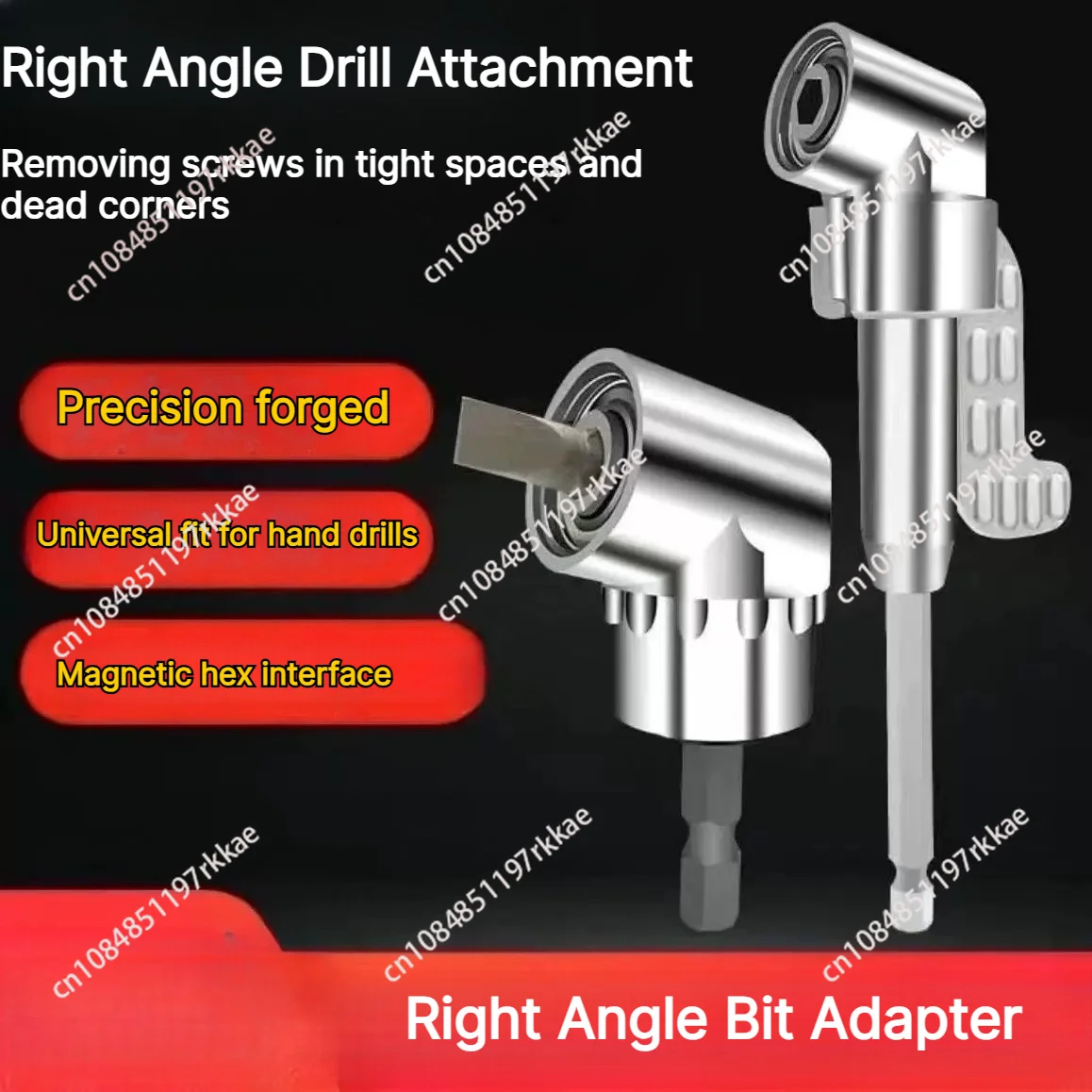 Right Angle Bit Adapter, 90 Degree Corner Attachment for Drill Screwdriver, Flexible Shaft Extension for Tight Spaces