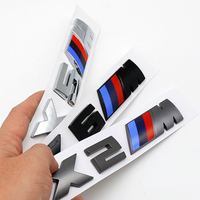ABS Side-mounted M logo Trunk Badge X Styling Badge For BMW X1M X2M X3M X4M X5M X6M X7M Silver Black Emblem Car Trunk Sticker