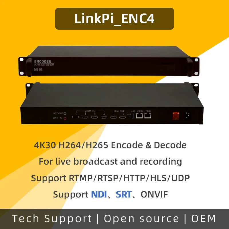 

[ENC4] HDMI кодер-декодер 4K 1080P NDI SRT RTMP RTSP Live stream IPCam