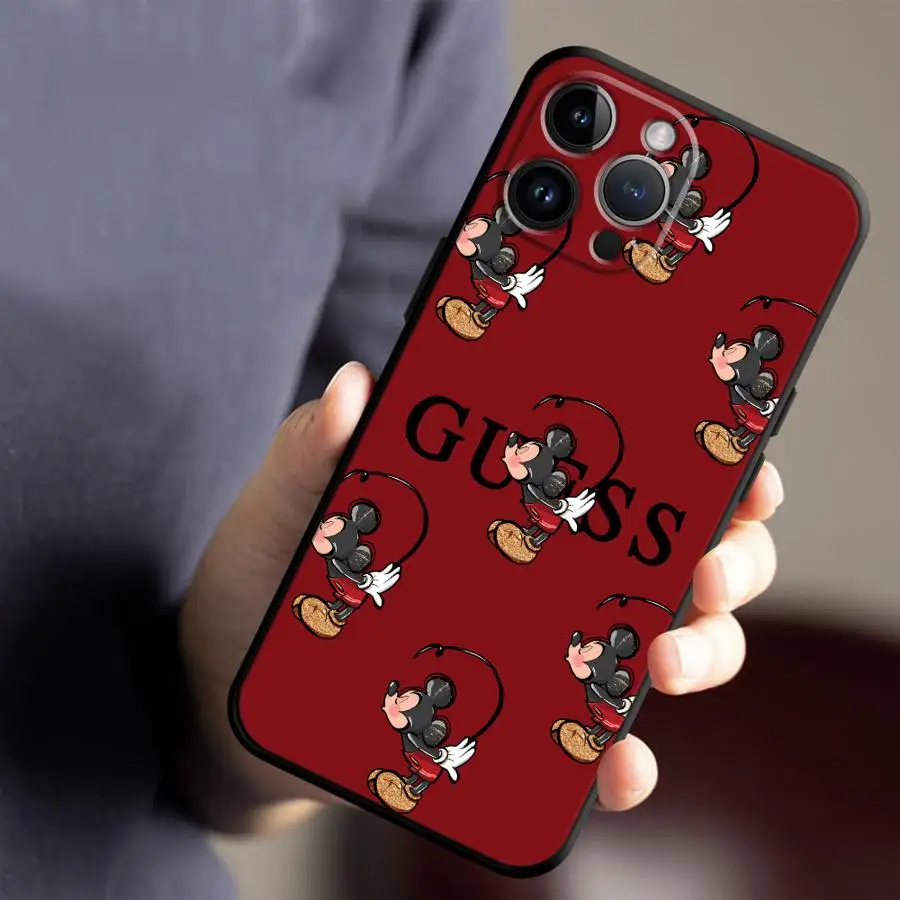 Черный мягкий чехол для телефона Google Pixel 7 Pro 9a 9 Pro XL 8a 6a 6 Pro 7a 8 Pro Disney Cute Mickey