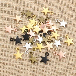 100pcs 11x8mm Charms star Tibetan Silver Plated Pendants Antique Jewelry Making DIY Handmade Craft