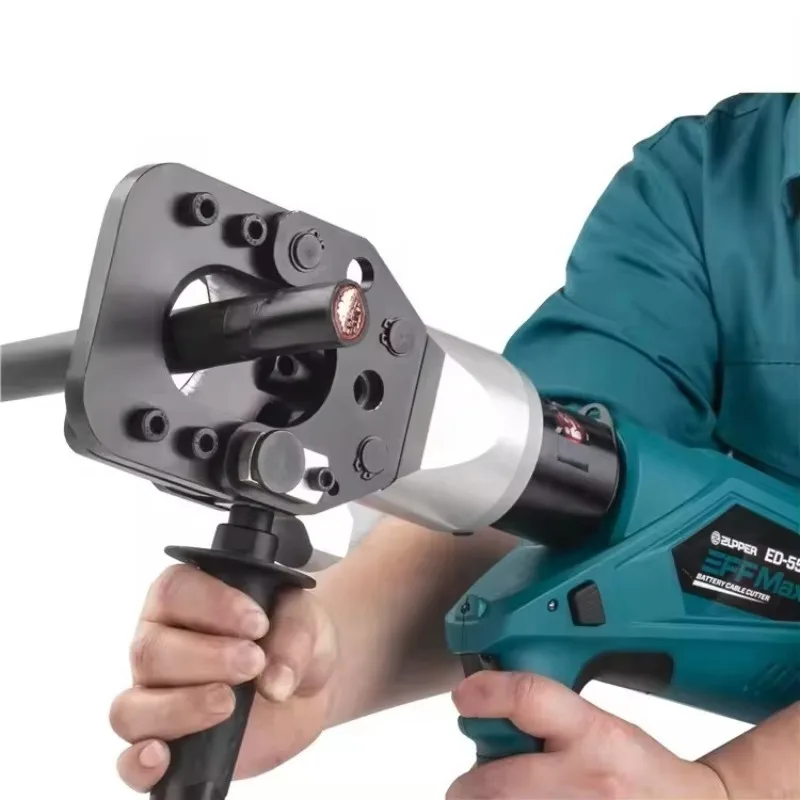 ED-55 Hydraulic Battery-Powered 120KN 18V/4.0Ah Stroke 58mm Automatic Multi-Functional Cable Cutter & Wire Stripper