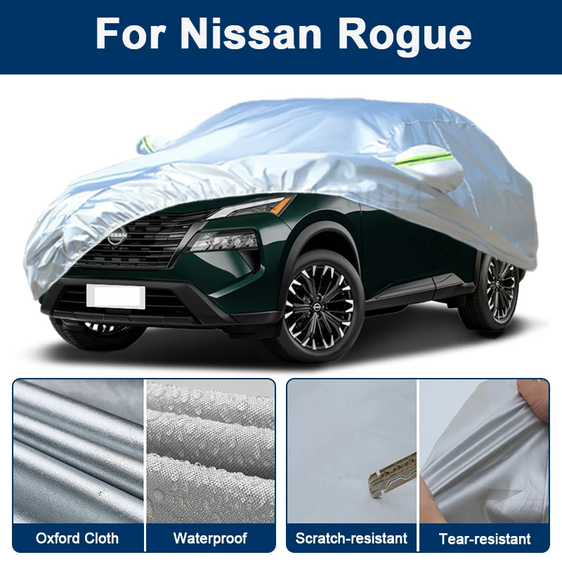 

Outdoor Full Car Cover For Nissan Rogue with Reflective Strips Waterproof Snowproof Dustproof UV Protection Exterior Accessories