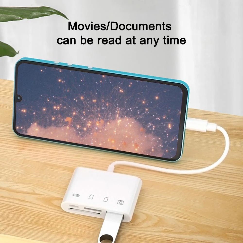 3 In 1 TF SD Memory Card Reader Type-C OTG Adapter Data Transmission For Phone 15 Macbook Smart Cell Phone Type C Card Reader