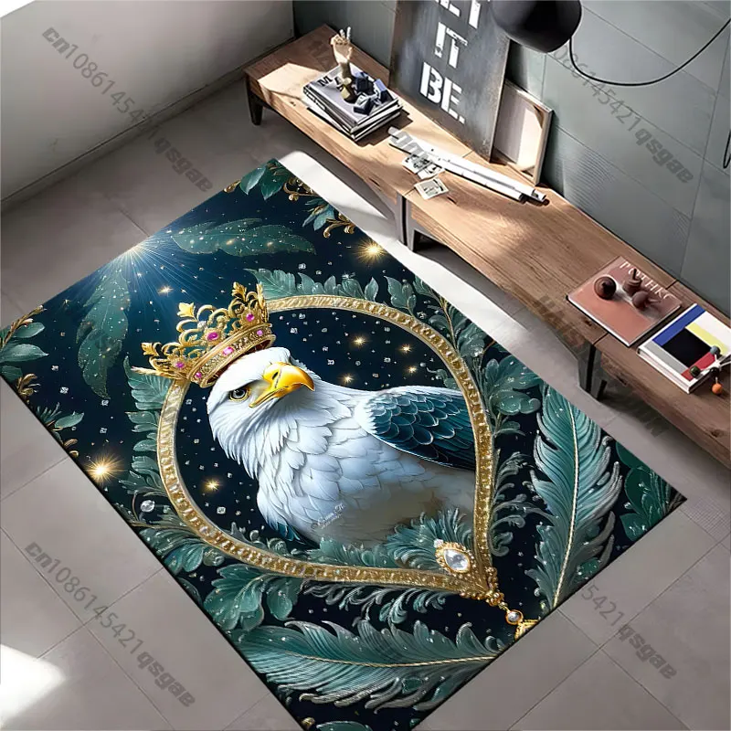 Majestic eagle crowned in glory carpet Yoga living room room decor children's crawling mat doormat area rug games mat