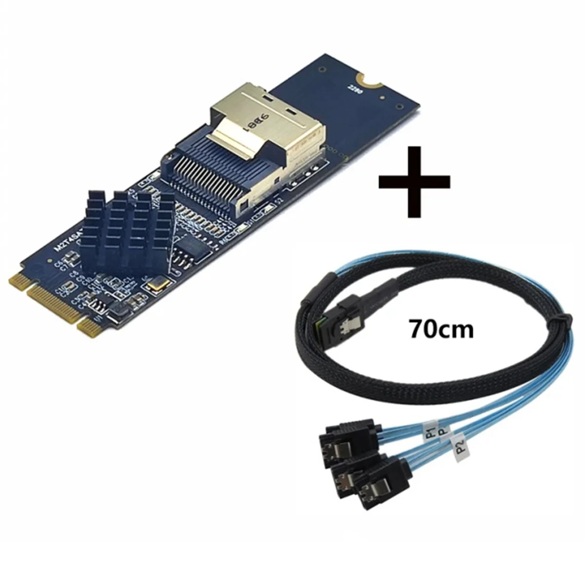M.2 NVME a Mini SAS SFF-8087 supporto per scheda di espansione 4 porte SATA3.0 6Gbps HDD SSD Controller SATA SFF8087 a M2 NVME