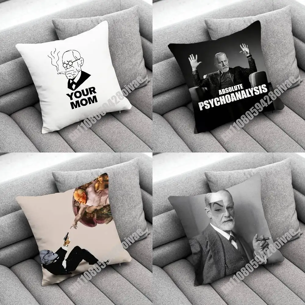 

Psychoanalysis Sigmund Freud Throw Pillow Case For Decoration 45cm 55x55cm Square Office Cushion Cover