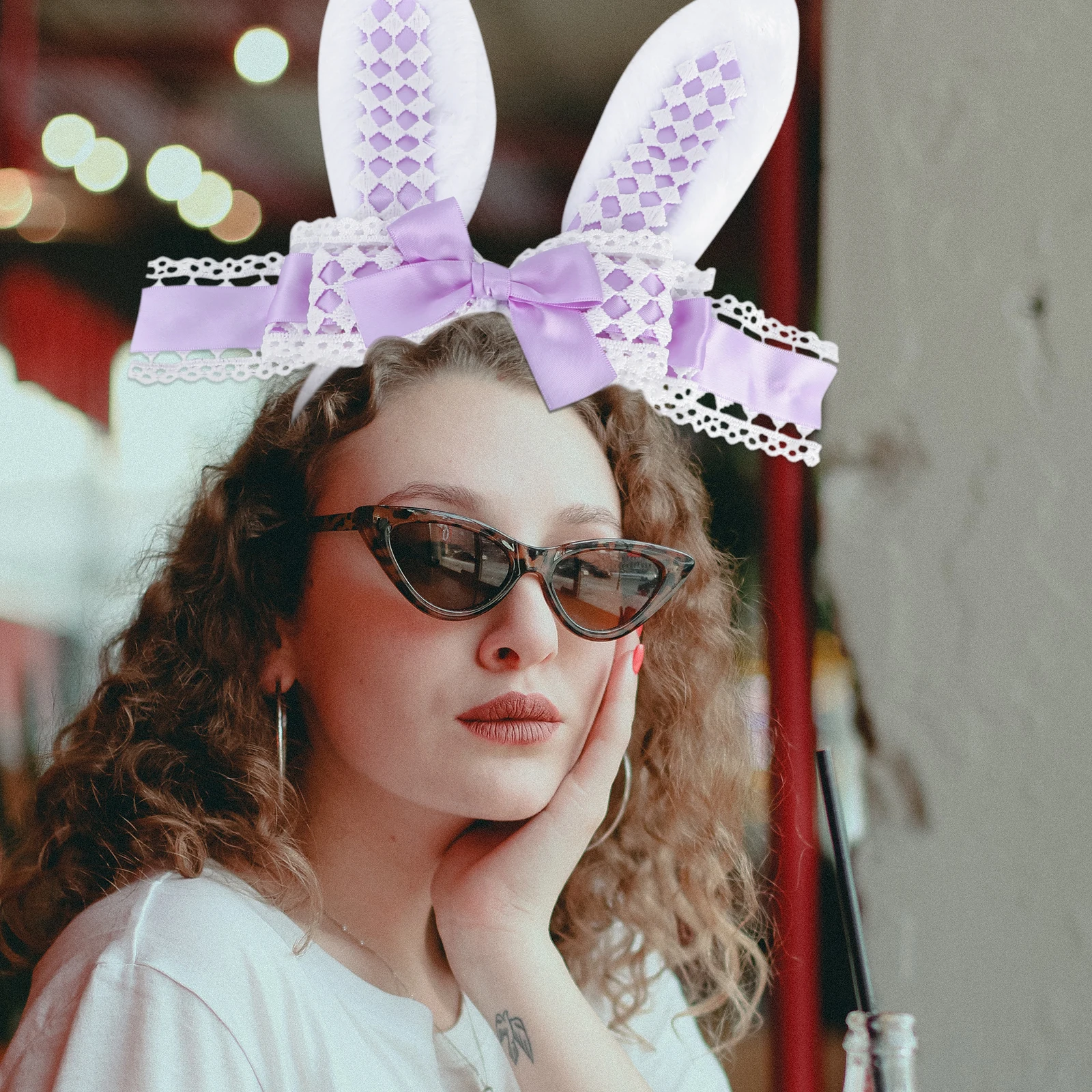 

Rabbit Ear Headb Hair Hoop Gothic Halloween Costumes Sexy Women Lady Girl Adorable Trendy Hairstyle Gift Female Friends