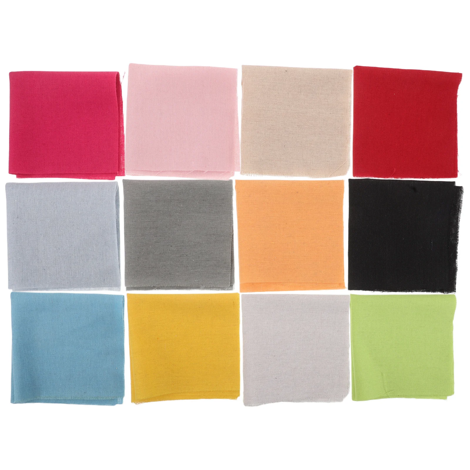 

12 Pieces Embroidery Cloth Fabric 25x25cm Linen Cotton Blend Vibrant Colors for Sewing Crafts DIY Decoration Hand Embroidery
