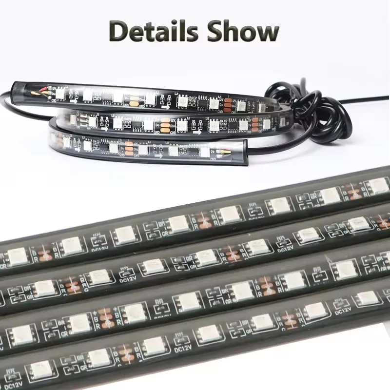 Automotive chassis lights, waterproof, for cars, marathon decoration, LED cold light strip, car bottom modification, universal,