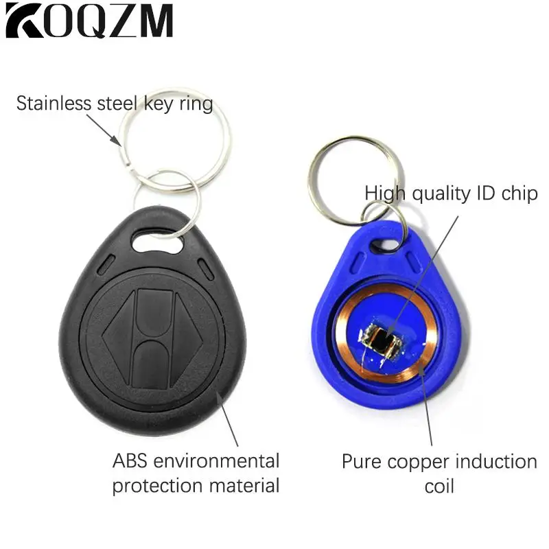 5pcs ID Card Key Fob EM4100 Access Control Card Rewritable Repeatable Tag Reproducible 125khz Card Induction Token Key Random