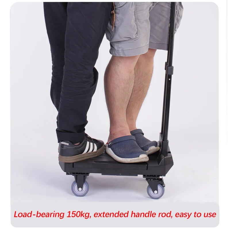 Folding Cart Heavy Duty Hand Truck Foldable Trolley Portable Outdoor Camping Wagon Luggage Cart Multifunction Outdoor Tool