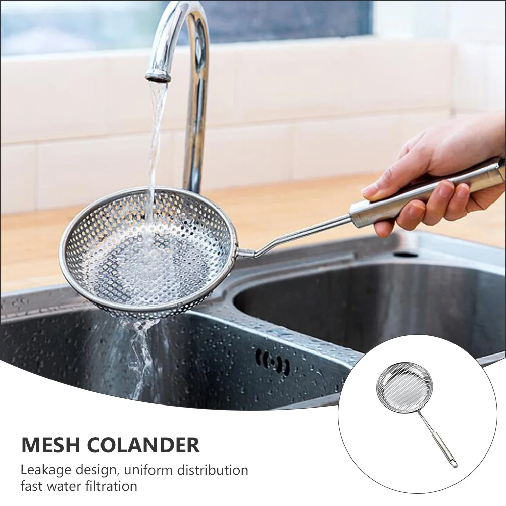 

3 Pcs Stainless Steel Colander Filter Pasta Noodle Strainer Slotted Mesh Hot Pot Kitchen Bar Tools Food Grade Wear Resistant