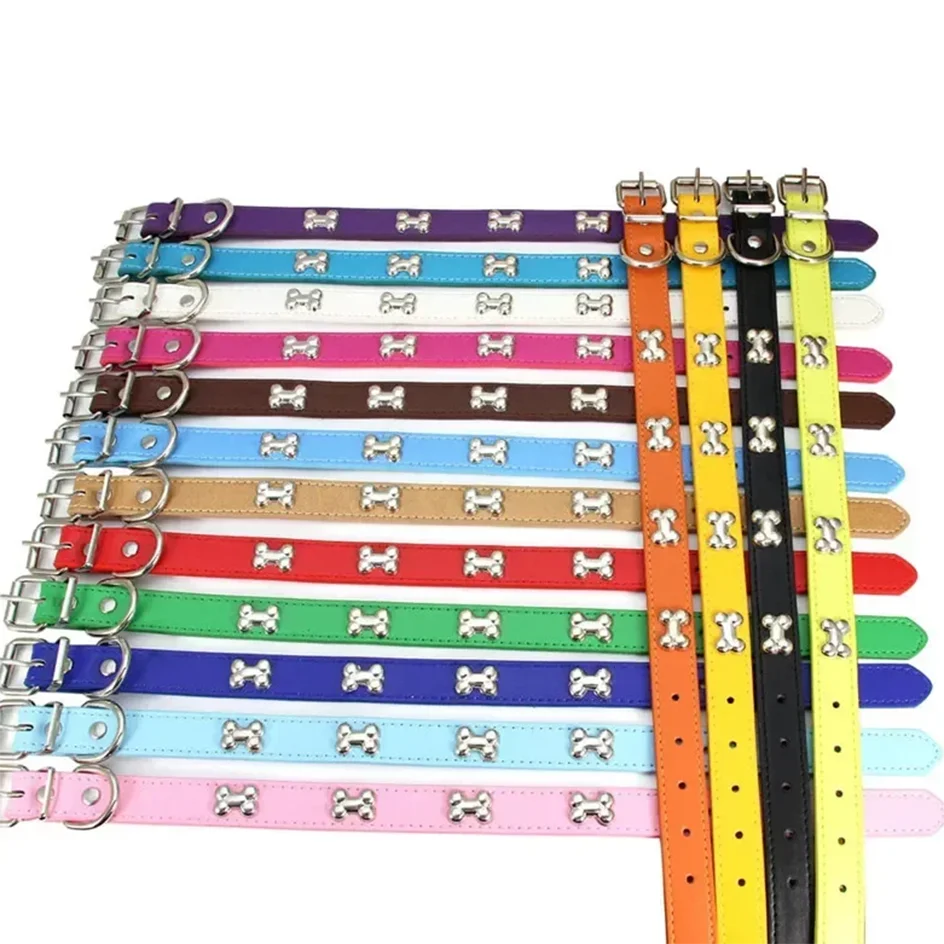 Leather Dog Collar For Big Dogs Cats Adjustable Pet Dog Collar Luxury Designer For Small Dogs Leather Accessories