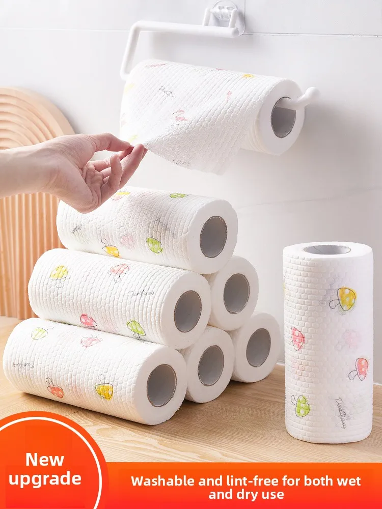 

Ленивый человек двойного назначения влажная и сухая бытовая уборка кухонное специальное бумажное полотенце одноразовая салфетка ткань для домашнего использования