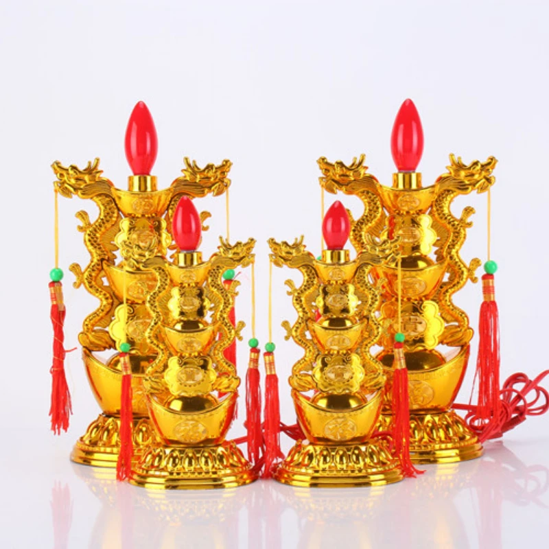 

Electric Candle Light LED Electric Candle Table Lamp Ingot Lamp Buddha Worship Electric Candlestick Worship Lamp and Buddha Lamp