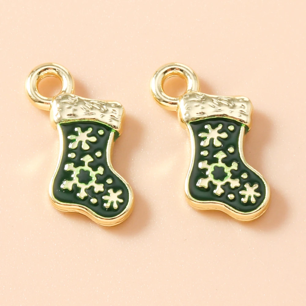 Leslie 5-teiliges Modisches Weihnachts-Charms-Set, Niedliche Weihnachtsglocken-Anhänger für Ohrringe und Halsketten-Herstellung – Detail 14