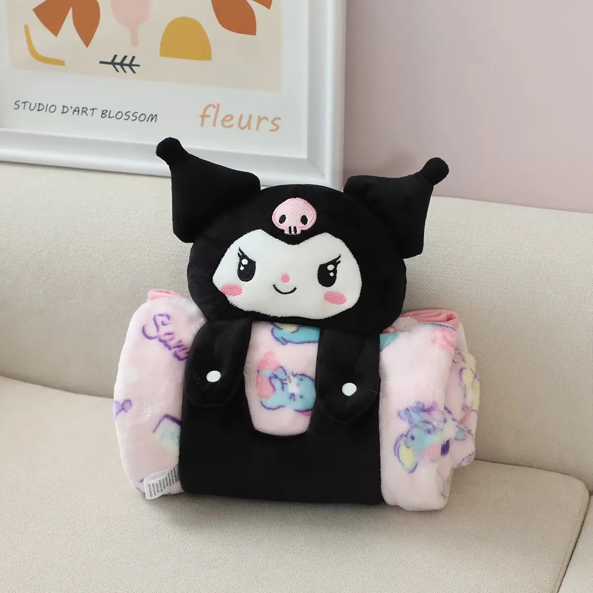 Sanurgente-Couverture portable Kuromi My Melody Hello Kitty, couverture de sieste, couverture de voyage Cinnamoroll, couverture de voiture Kirby Hangdon Mongolia, cadeau