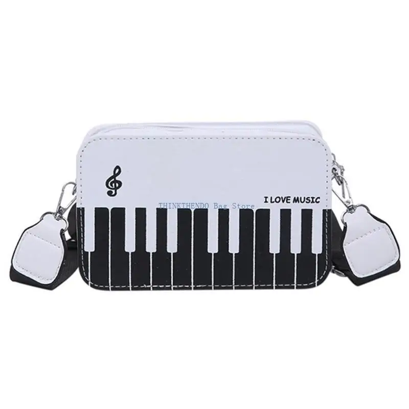 340D Creative Crossbody Bag with Distinctive Piano Note Pattern Shoulder Bags Satchel