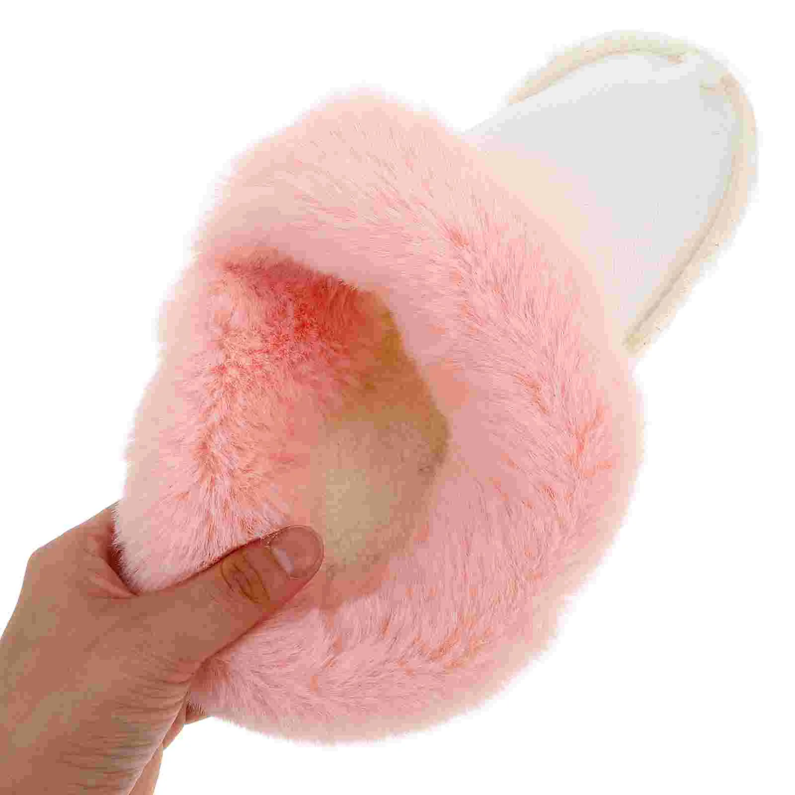 Fluffy Shoe Insert Velvet Hole Inserts for Women Thicken Slipper Soles Shoes Liner