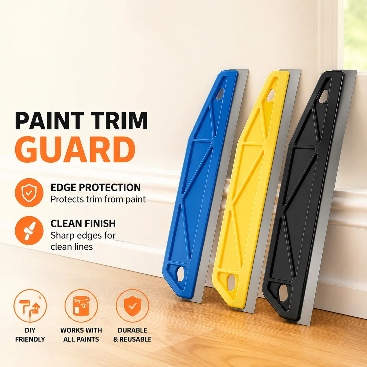 1PC Paint Edge Protector Tool Reusable Painting Guard Shield Trim Protection Tool For Wall Ceiling Home Improvement Projects