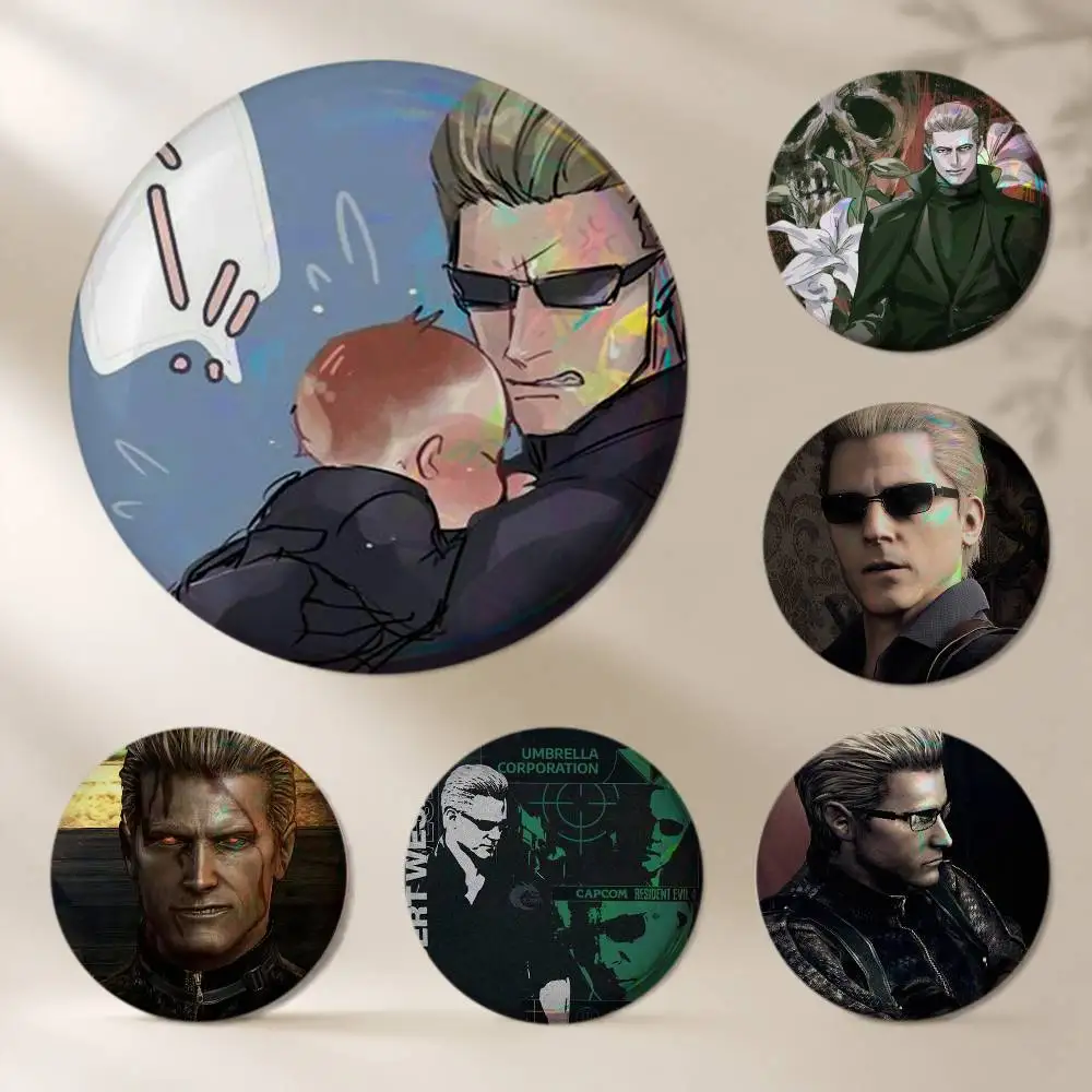 Albert Wesker Brooches Cartoon Badge Pins Backpack Hat Accessories Friend Gift