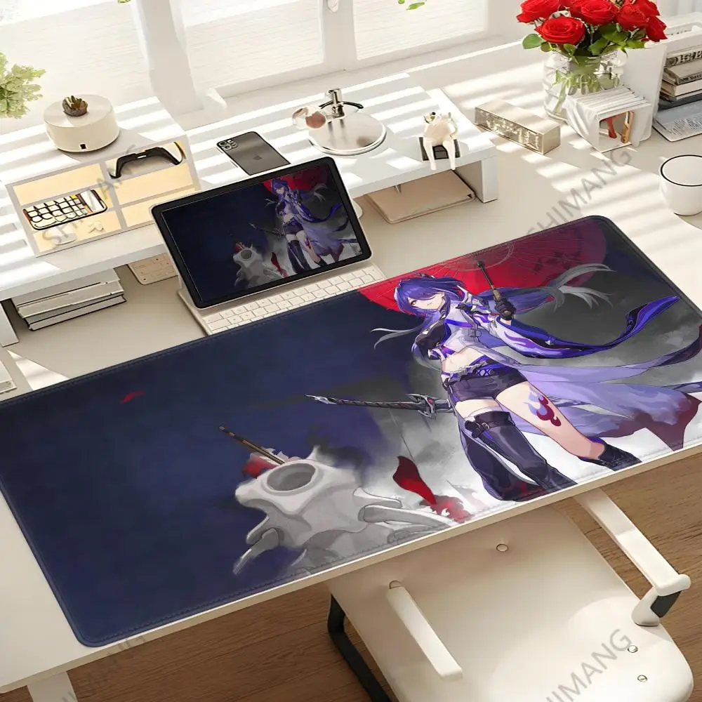 

Hot Cool Acheron Fashion Game Genshin Impact Mouse Pad Non-Slip kawaii Rubber Edge Office locking Game play mats for notebook PC