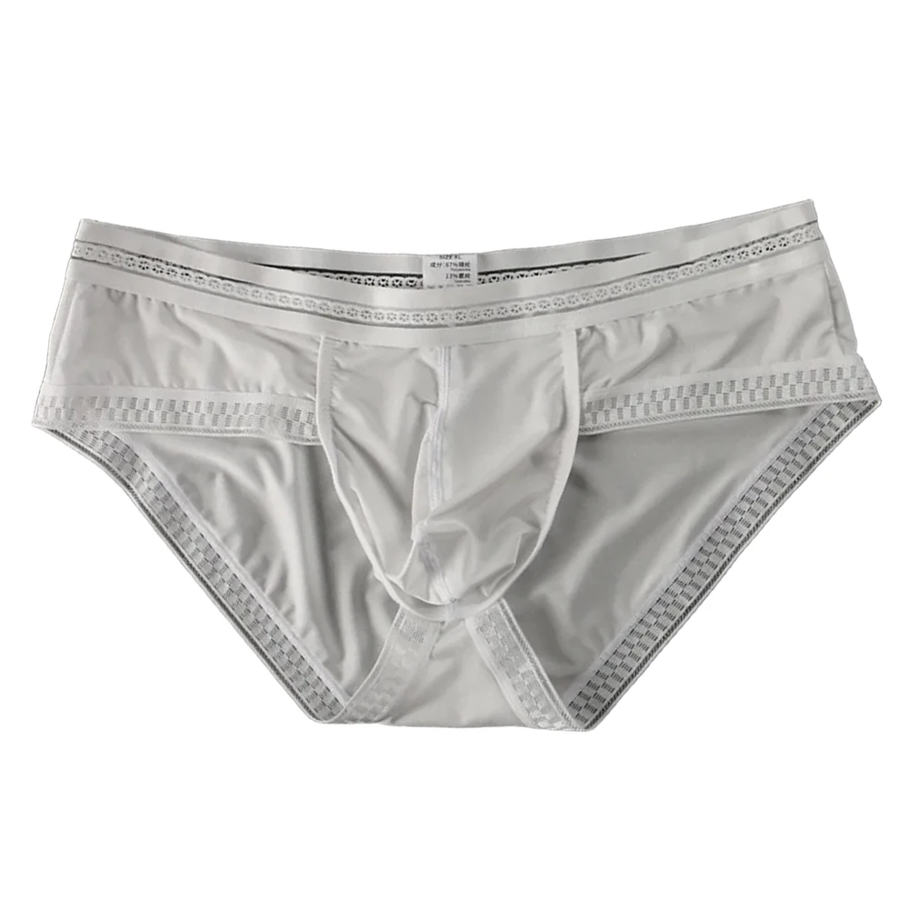 Mens Translucent Ice Silk Extreme Men's Panties Low-Waisted Very Hot Lingerie Breathable Underwear For Man Underpants Briefs