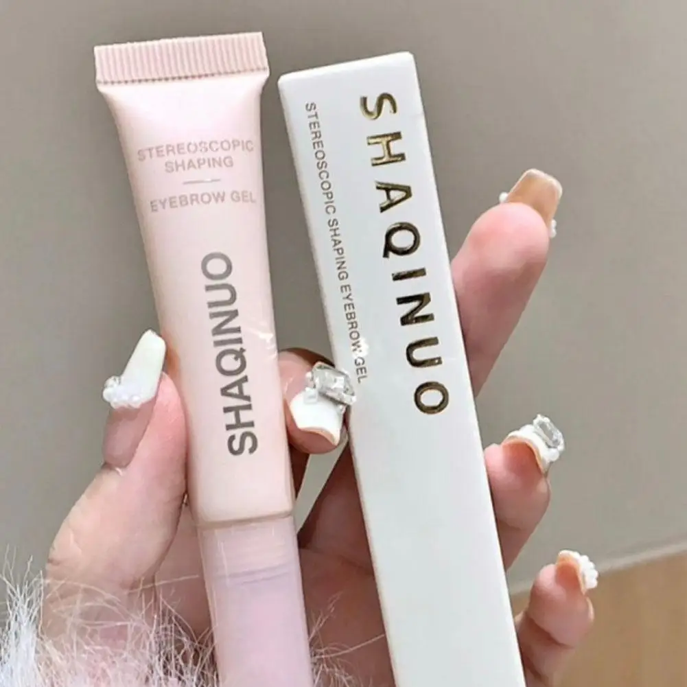 3D Brow Gel Waterproof Transparent Gel Texture With Silicone Brush Long-Lasting Hold Long-lasting Natural Eyebrow Soap
