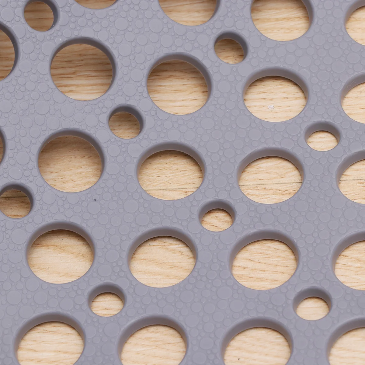 

1pc Suction Cup Foot Pad For Bathroom Mat Anti-Slip Bathroom Foot Pad Hollow Design For Bath Shower Use Grey 53X53Cm