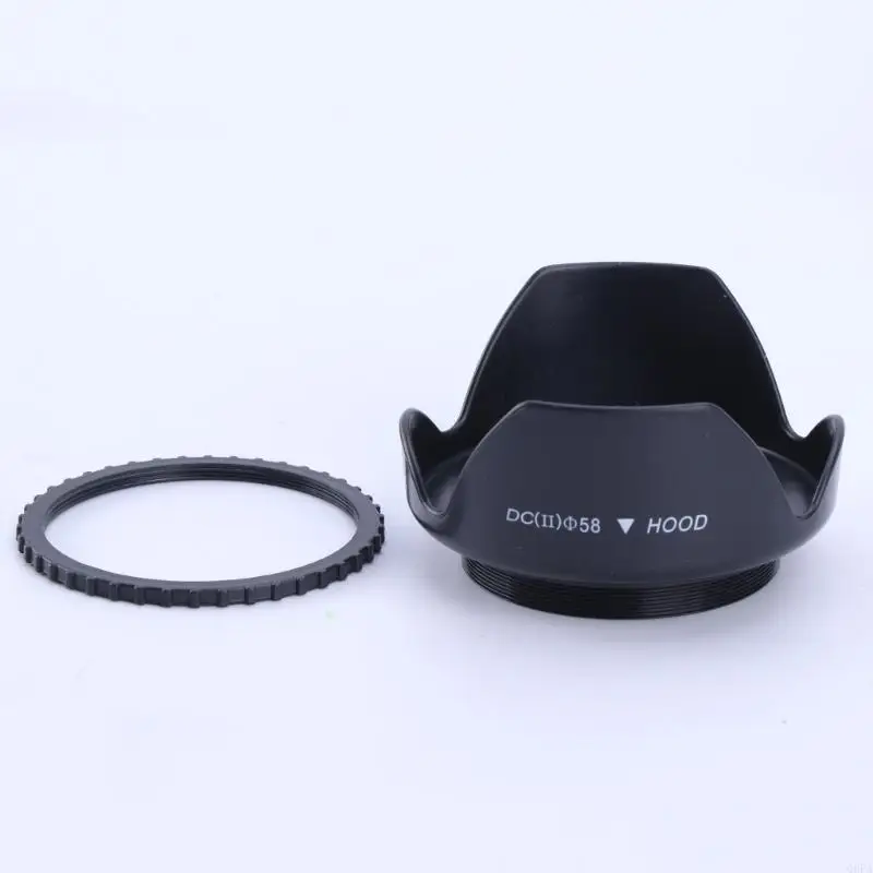58 مللي متر عدسة هود لكانون EOS 1300D 800D 850D 77D 80D 100D 200D 250D 550D 600D 650D 700D 750D 760D 1000D 1100D 1200D 18-55 مللي متر