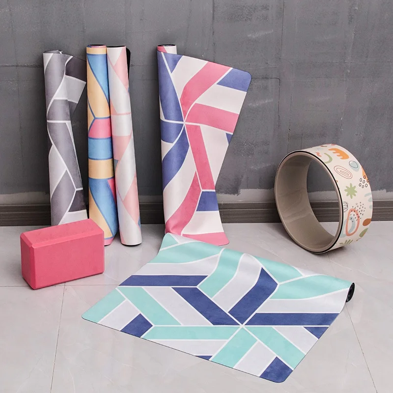 

Натуральный каучук 3 мм, нескользящий портативный складной Yogamat, спортивный коврик для фитнеса, дома, напольный коврик из искусственной кожи, резиновый ремешок для пилатеса, тканевый логотип