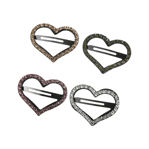 Imagen 2 del producto Horquilla dulce con forma de corazón, pasador, pinzas para el cabello con diamantes de imitación brillantes, accesorios para el cabello con temperamento