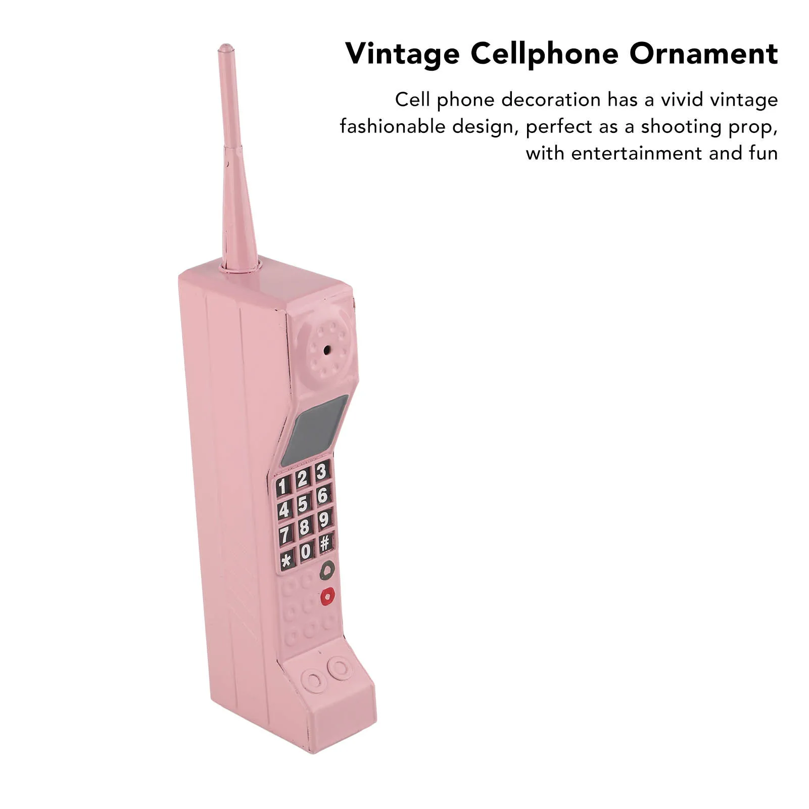 ZK20 Retro Cellphone Model Old Fashioned Cellular Phone Model Ornament Vintage Simulation Photographic Props for Home Stage Pink