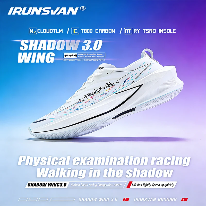 

IRUNSVAN IRUNSVAN New Full palm T800 carbon plate running shoes Speciality Carbon Board Marathon and comfortable breathable