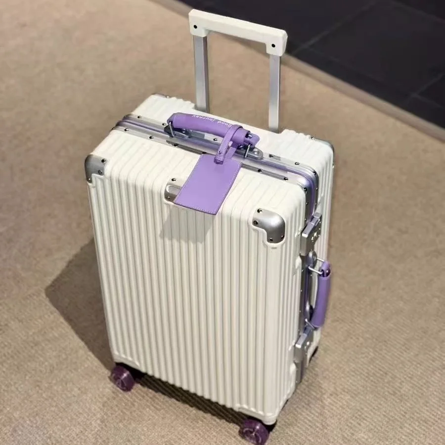 Koper Bingkai Aluminium dengan Warna-warni Diam Roda Pemintal Kunci TSA Tas Troli Perjalanan 20 "Bagasi Bergulir Berkualitas Tinggi