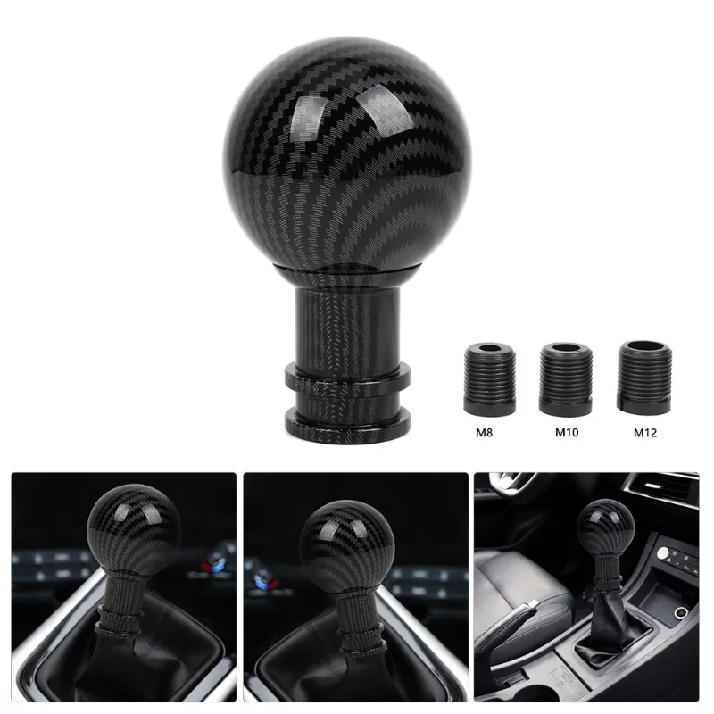 تعديل السيارة الملحقات 86 مللي متر جرافيتي مستديرة أكريليك والعتاد رئيس والعتاد التحول كرة اليد التحول مقبض عالمي