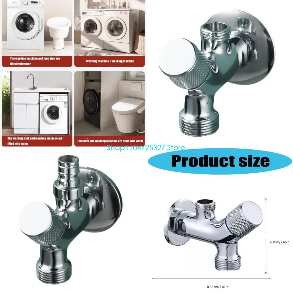 

D8KF Сильный латун несколько угловых клапанов 1 вход 2 Выходные латунные угольные клапаны резьба для стиральной машины для