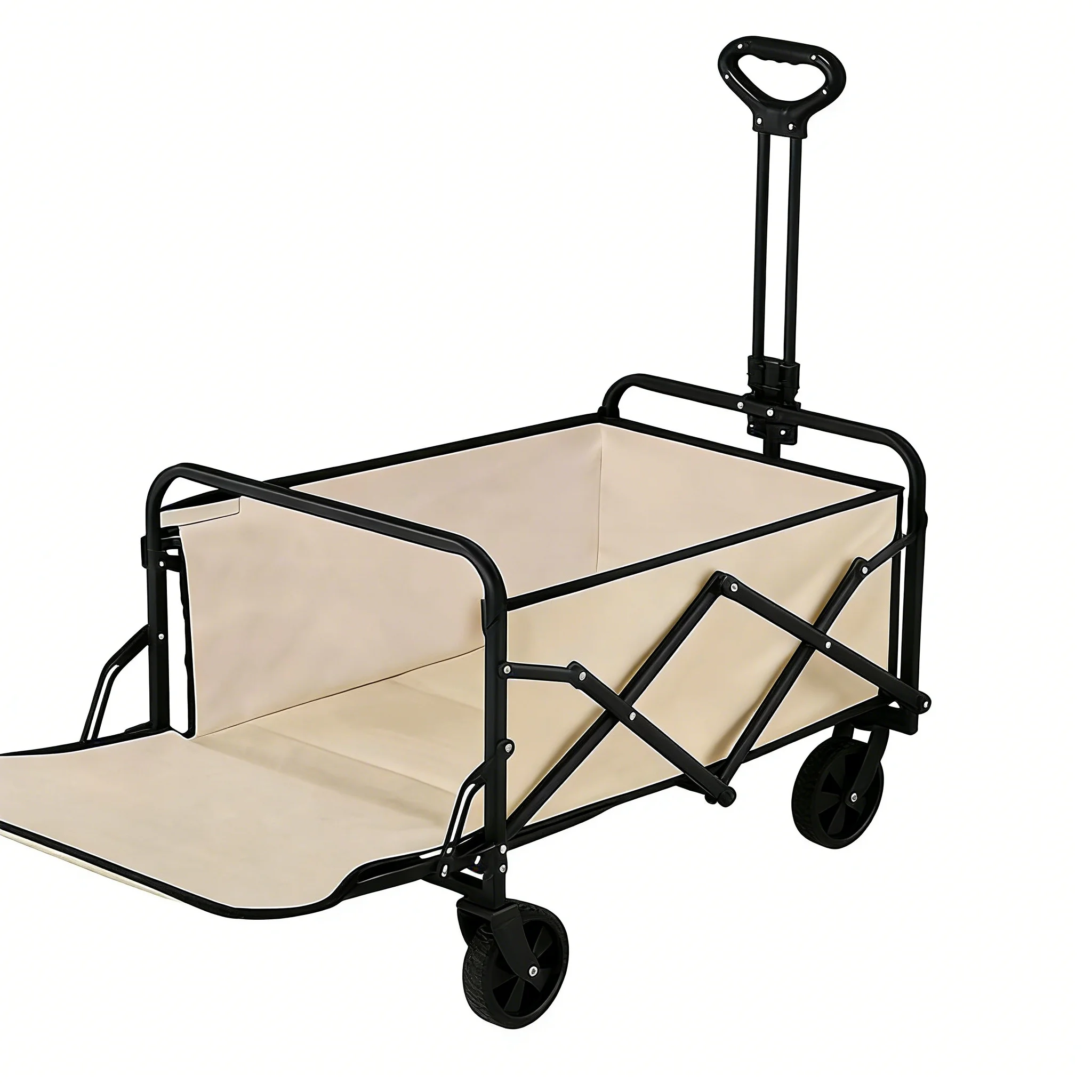 

High Quality Garden Wagon Cart Durable Camping Cart Trolley Four-Wheeled Camp Wagon Cart for Outdoor Activities
