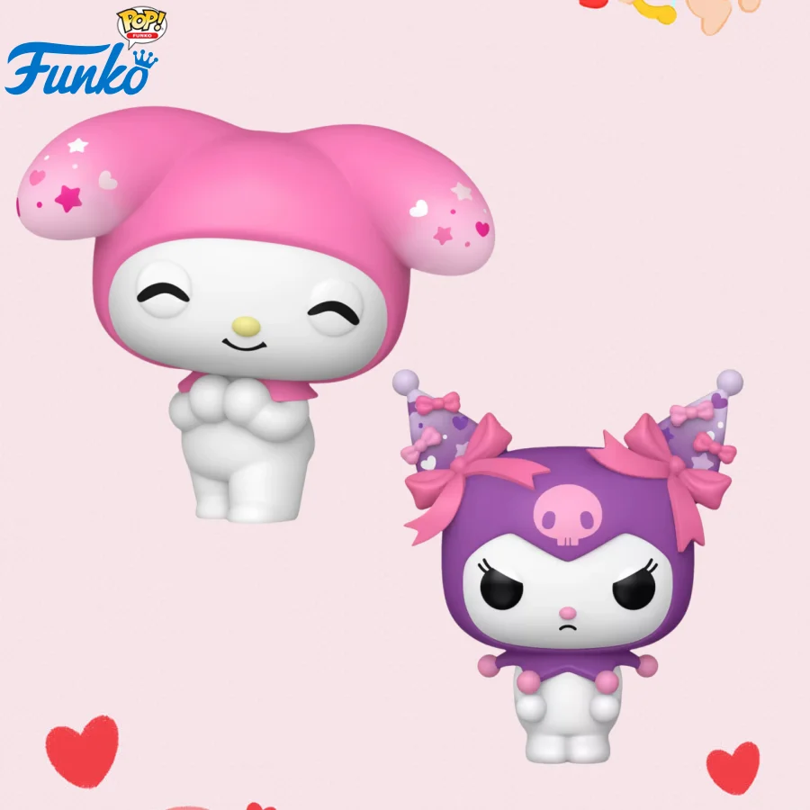 

Sanrio Funko Pop Animation & Cartoons Limited My Melody & Grumpy Kuromi Peripheral Figurines Toys Collectible Ornaments