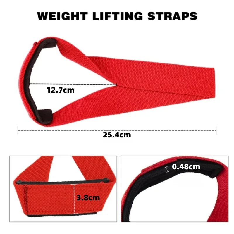 Deadlifting Straps V-shape Weight Lifting Wrist Straps with Neoprene  Pad for Men Women Weightlifting Snatch Powerlifting Pulls