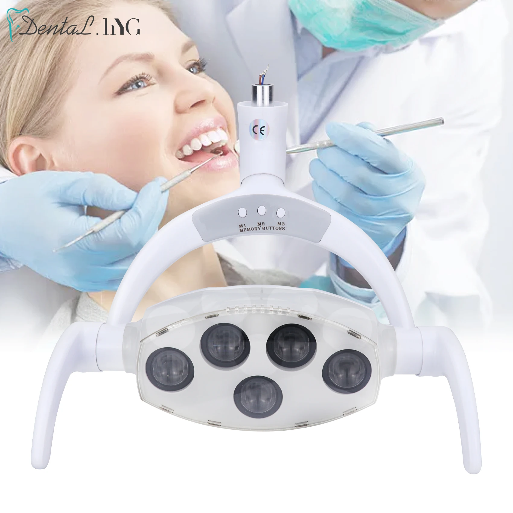 

Dental Oral Lamp Operation Light Shadowless With Sensor Switch For Dental Chair Unit Cold Light 8Level Brightness 2 Color Light