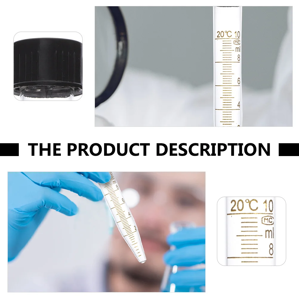 

Test Tubes Self-standing Centrifugal Vials Small Storage with Lids Sample Chemistry Lab